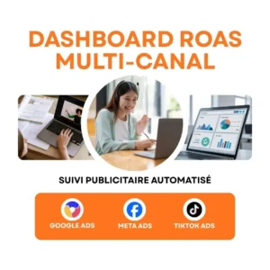 Dashboard ROAS Multi-Canal Excel | Suivi Publicitaire Automatisé